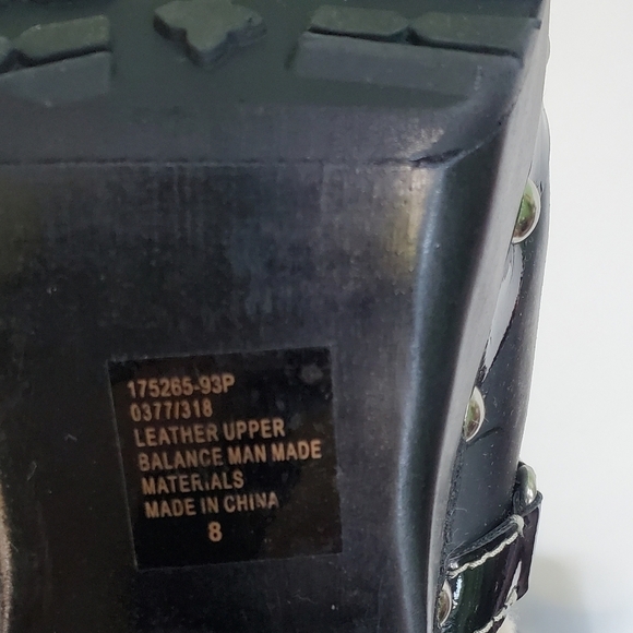 Colin Stuart Mule Clog Black Leather Faux Fur Buckle Studs Size 8 - Picture 9 of 9